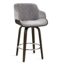 Artiss Bar Stools Swivel Velvet Padded Wooden-15