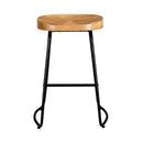 Artiss 4x Bar Stools Tractor Seat 65cm Wooden-5