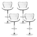 Artiss 4x Bar Stools Gas Lift Leather Seat White-5