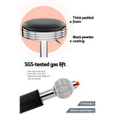 Artiss Set of 2 Backless PU Leather Bar Stools - Black and Chrome-11