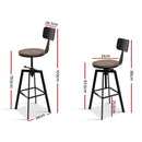 Artiss Bar Stools Kitchen Counter Chairs Vintage Metal Chairs-2
