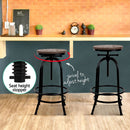 Artiss Bar Stools Adjustable Wood Chairs-5