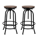 Artiss 2x Bar Stools Adjustable Wood Chairs-1