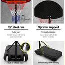 Everfit 2.1M Basketball Hoop Stand System Adjustable Portable Pro Kids Black-3