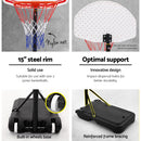 Everfit 2.1M Basketball Hoop Stand System Adjustable Portable Pro Kids White-3