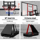 Everfit 3.05M Basketball Hoop Stand System Adjustable Height Portable Black Pro-4