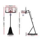 Everfit 3.05M Basketball Hoop Stand System Adjustable Height Portable Red Pro-2