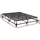 Artiss Bed Frame Double Size Metal Grey MASON-3
