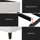 Artiss Bed Frame King Size Metal Grey MASON-7