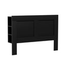 Artiss Bed Head Headboard Queen with Shelves - CABI Black-1