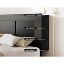 Artiss Bed Head Headboard Queen with Shelves - CABI Black-5