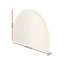 Artiss Bed Head Headboard Bed Frame Queen Boucle - GREI White-2