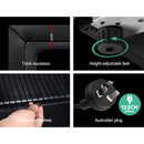 Devanti 70L Bar Fridge Glass Door w/Light Black-6