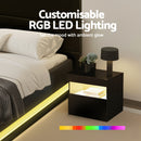 Artiss RGB LED Double Bed Frame with Beside Table Set 16 Colour Mood Lighting-6