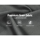 Artiss Issa Bed Frame Fabric Gas Lift Storage - Grey King-6