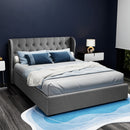 Artiss Bed Frame Queen Size Gas Lift Grey ISSA-2