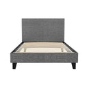 Artiss Neo Bed Frame Fabric - Grey King Single-2
