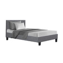 Artiss Neo Bed Frame Fabric - Grey King Single-8