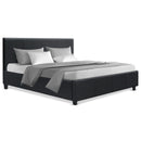 Artiss Neo Bed Frame Fabric - Charcoal Queen-1