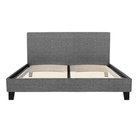 Artiss Neo Bed Frame Fabric - Grey Queen - 0