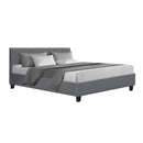 Artiss Neo Bed Frame Fabric - Grey Queen-8