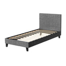 Artiss Neo Bed Frame Fabric - Grey Single-4