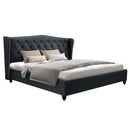 Artiss Pier Bed Frame Fabric - Charcoal King-1