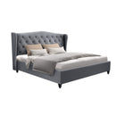 Artiss Pier Bed Frame Fabric - Grey Queen-1