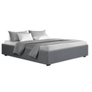 Artiss Bed Frame King Size Gas Lift Base Grey TOKI-4