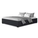 Artiss TOKI Queen Size Storage Gas Lift Bed Frame without Headboard Fabric Charcoal-3
