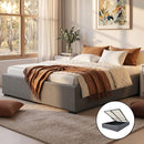 Artiss Queen Size Gas Lift Bed Frame Base With Storage Platform Fabric-1
