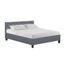 Artiss Bed Frame Queen Size Grey VANKE-1