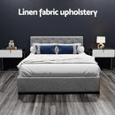 Artiss Bed Frame Double Size Gas Lift Grey VILA-10