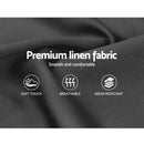 Artiss Vila Bed Frame Fabric Gas Lift Storage - Charcoal Queen-11