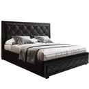 Artiss Bed Frame Double Size Gas Lift Black TIYO-1