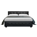 Artiss Bed Frame Double Size Gas Lift Black TIYO-3
