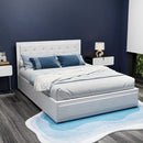 Artiss Bed Frame Queen Size Gas Lift White TIYO-13