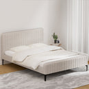 Artiss Bed Frame Queen Size Beige AMMY-7