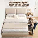 Artiss King Bed Frame Gas Lift Storage 3 Drawers Adjustable Headboard Platform Base-8