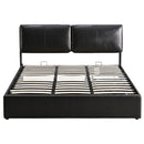 Artiss King Bed Frame Gas Lift Storage 3 Drawers Adjustable Headboard Platform Bed Black-3