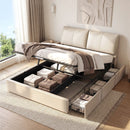 Artiss Queen Bed Frame Gas Lift Storage 3 Drawers Adjustable Headboard Platform Base-10
