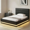 Artiss RGB LED Bed Frame King Single Size Gas Lift Base Storage Leather LUMI-1