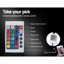 Artiss RGB LED Bed Frame King Single Size Gas Lift Base Storage Leather LUMI-4