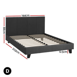 Artiss Bed Frame Double Size Charcoal NEO - 0