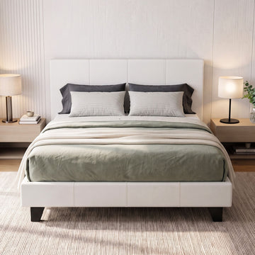 Artiss Bed Frame Queen Size White NEO