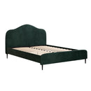 Artiss Bed Frame Queen Size Velvet Dark Green OLAN-1