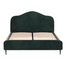 Artiss Bed Frame Queen Size Velvet Dark Green OLAN-3
