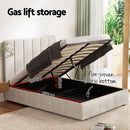 Artiss Bed Frame Double Size Beige TETTE-6
