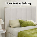 Artiss Bed Frame Double Size Beige TETTE-4