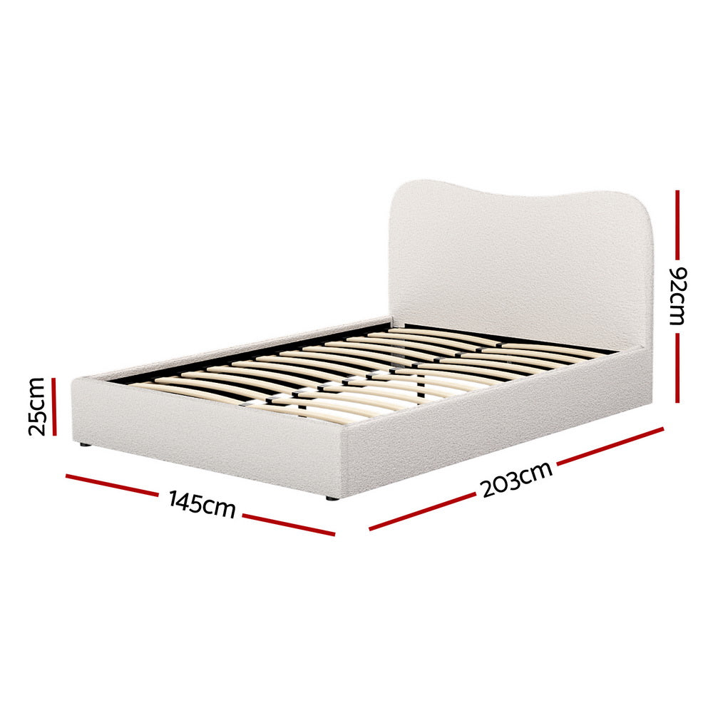 Artiss Bed Frame Double Size Boucle DARA - 0